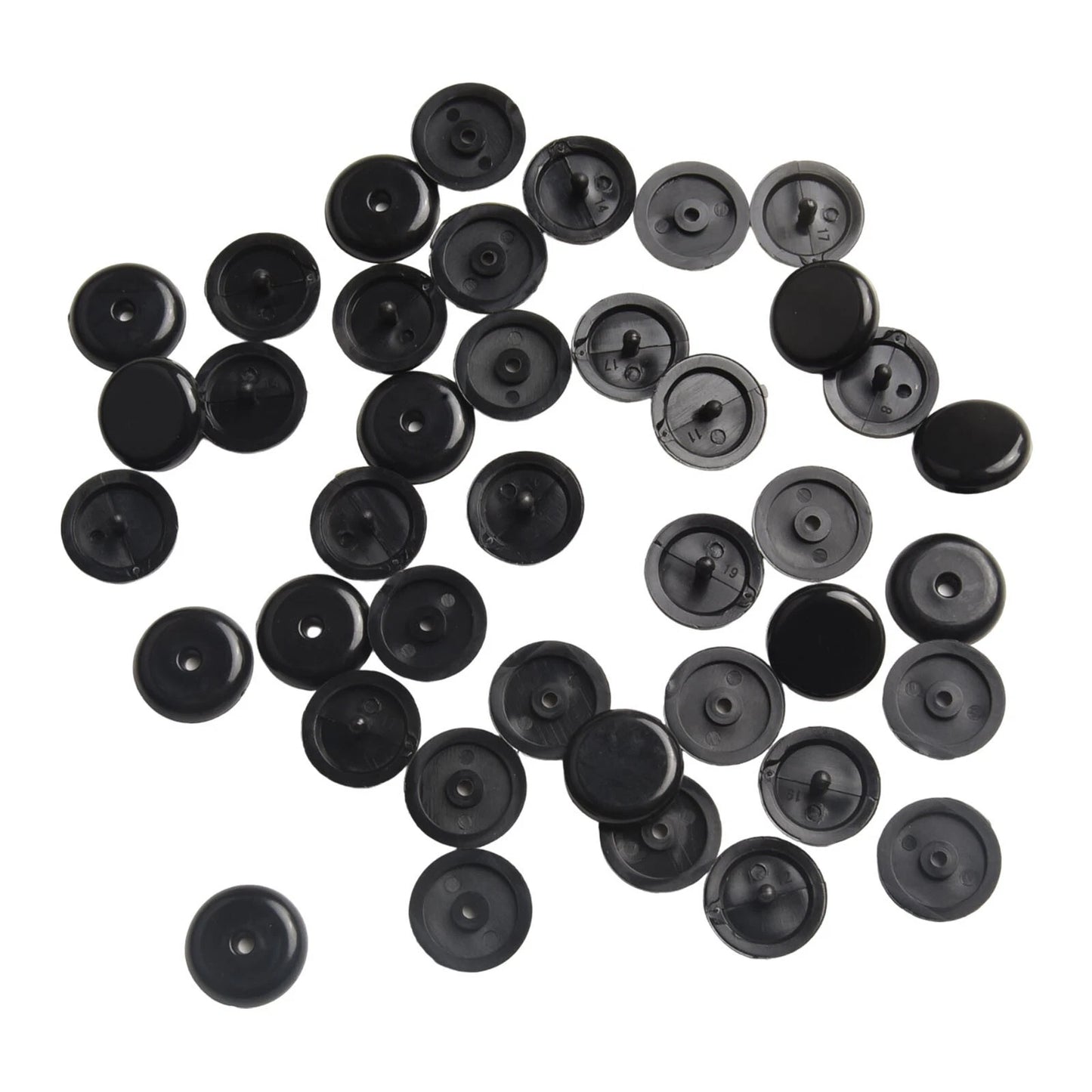 20 Pairs Seat Belt Button Buckle Stopper Black for Car