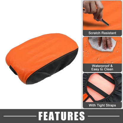 Armrest Pad Cover for Dodge Charger Black Orange (2015-2022)