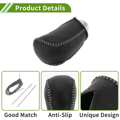 Car Gear Shift Knob Cover for Toyota Corolla (2009-2013) Pebbled Black Grey