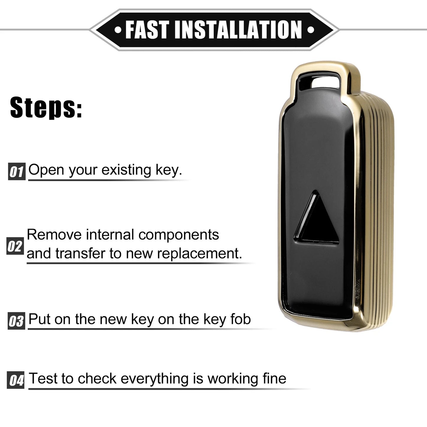 Key Fob Cover for Mitsubishi Outlander 3 Button TPU Black