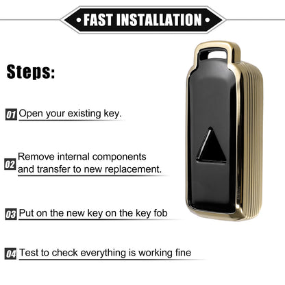 Key Fob Cover for Mitsubishi Outlander 3 Button TPU Black