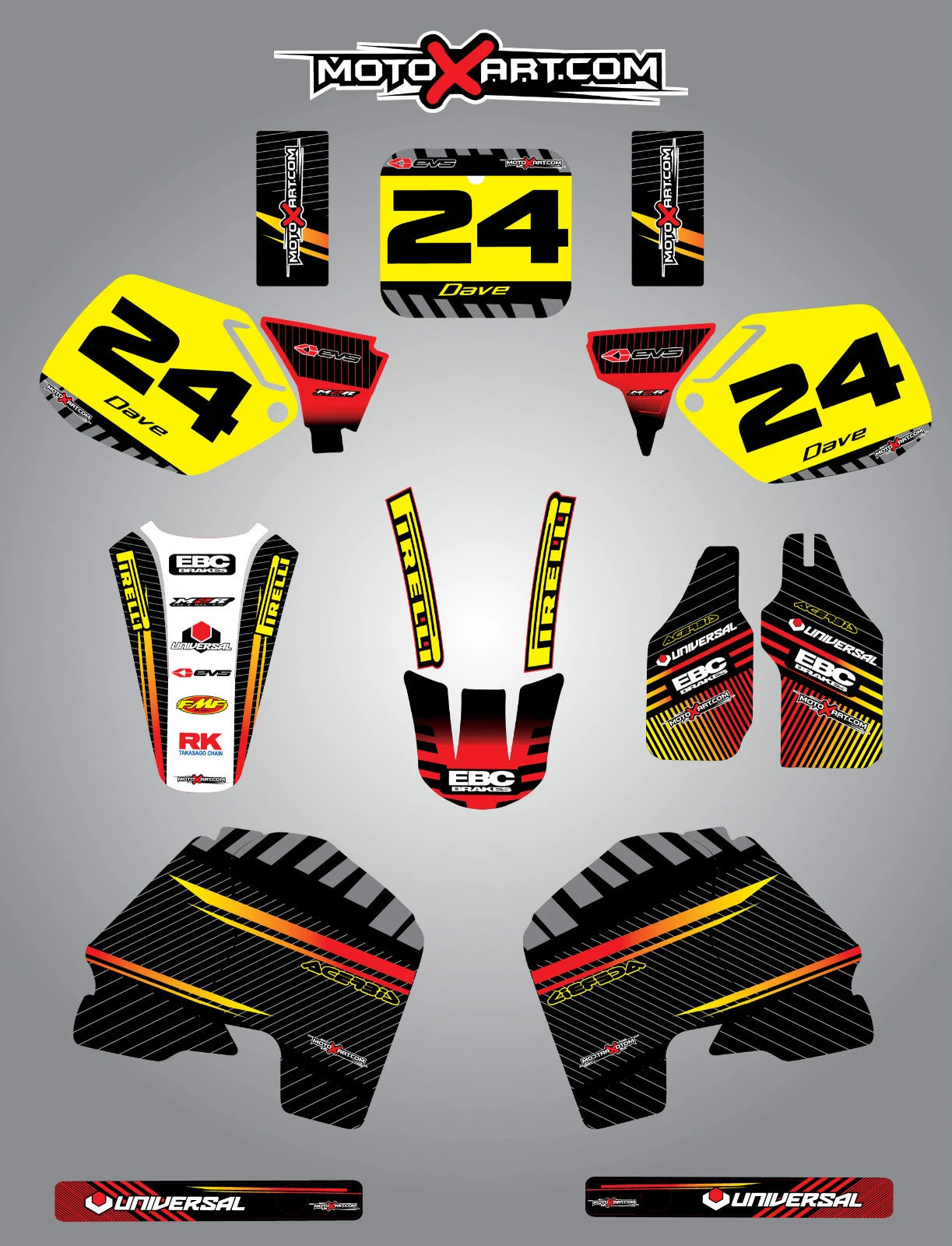 Custom Graphic Kit for Honda CR 500 (1989-2001)