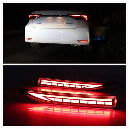 2 x LED Rear Fog Lamps for Toyota Corolla Sedan (2019-2023) Red