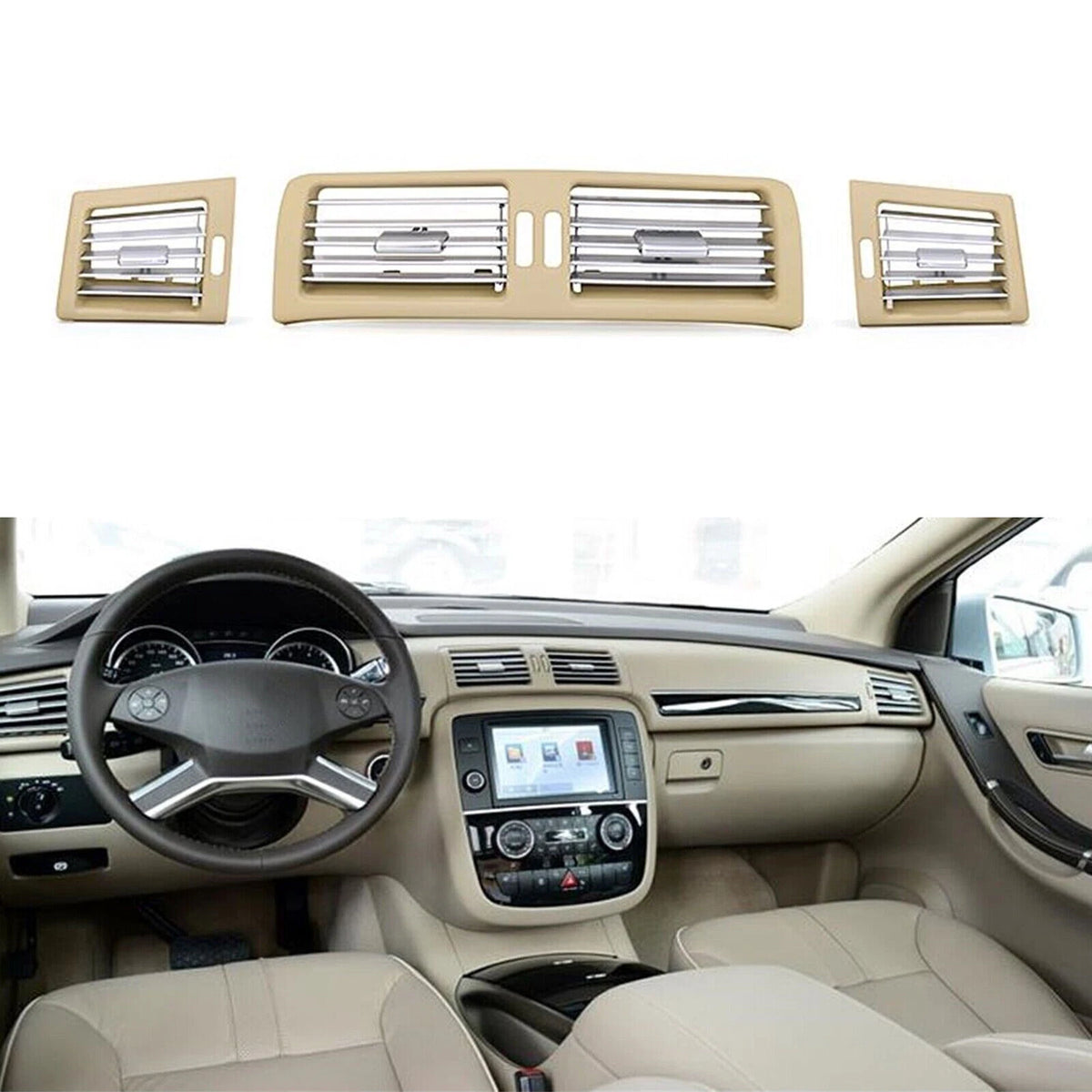 3 x A/C Vent Cover Inner for Mercedes-Benz R Class R300 R350 (2006–2013)