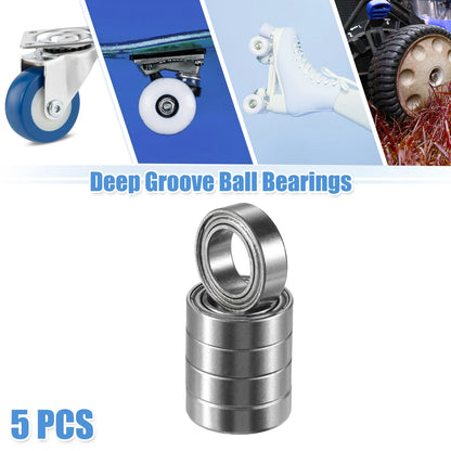5 Pcs 6x10x3mm Deep Groove Ball Bearings Double Shield for Car Make Model