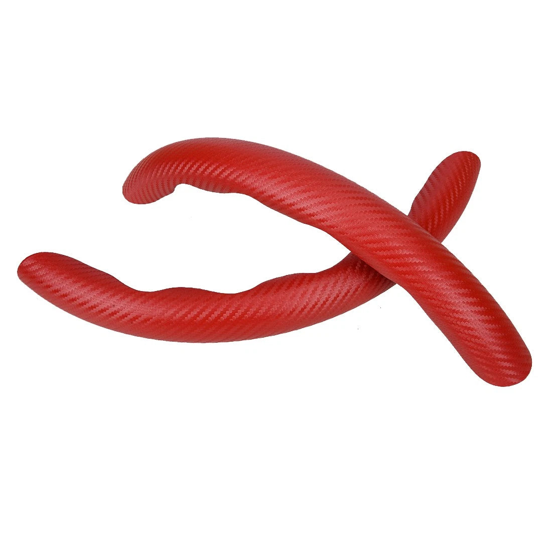 Red Carbon Fiber Steering Wheel Non-Slip Cover Protector for Car
