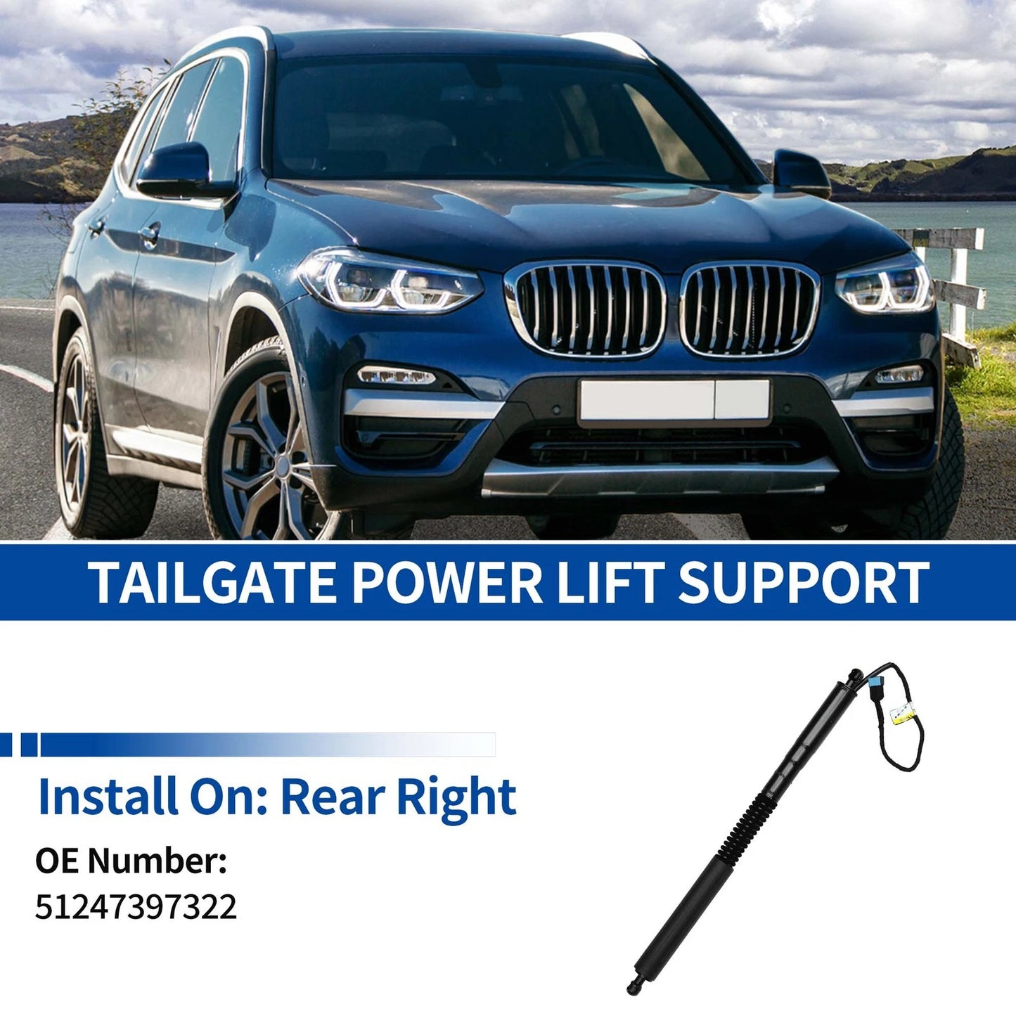 Rear RH Tailgate Lift Support for BMW X3 G01 F97 (2018-2020)