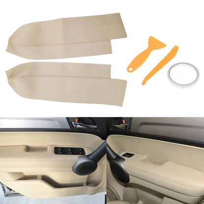 Door Armrest Cover Front Panels Beige 1 pair for Car