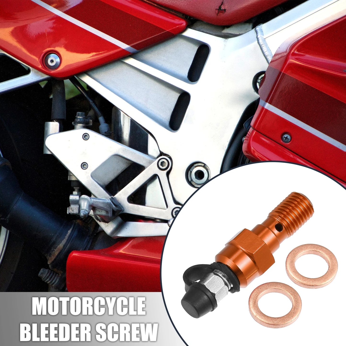 Bleeder Screw Bolt Dust Cap M10x1.25 for Motorcycle Master Cylinder