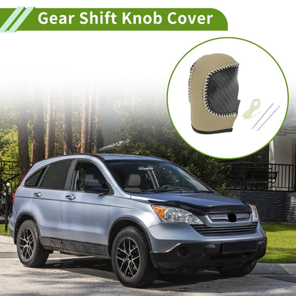 Black Carbon Fiber Gear Shift Knob Cover for Honda Accord