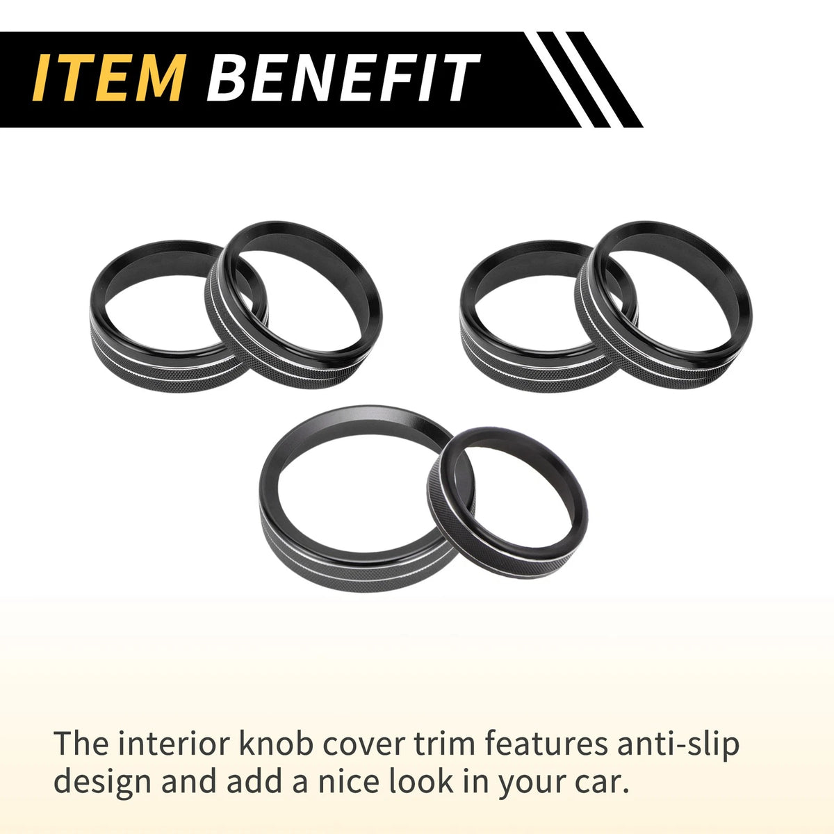 Air Conditioning Button Cover Trim for Ford F-150 XLT (2016-2019) Black 1 Set