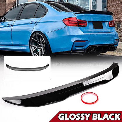 Rear Trunk Spoiler Wing Lip PSM Style Black for BMW F30 F80 335i 328i (2012-2018)