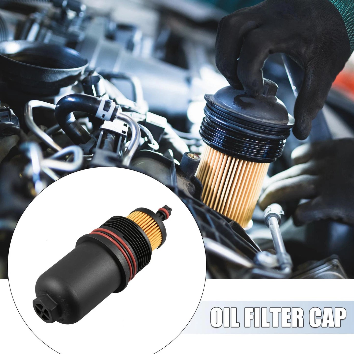 Engine Oil Filter Housing Cap Cover for Ford F150 (2015-2020)