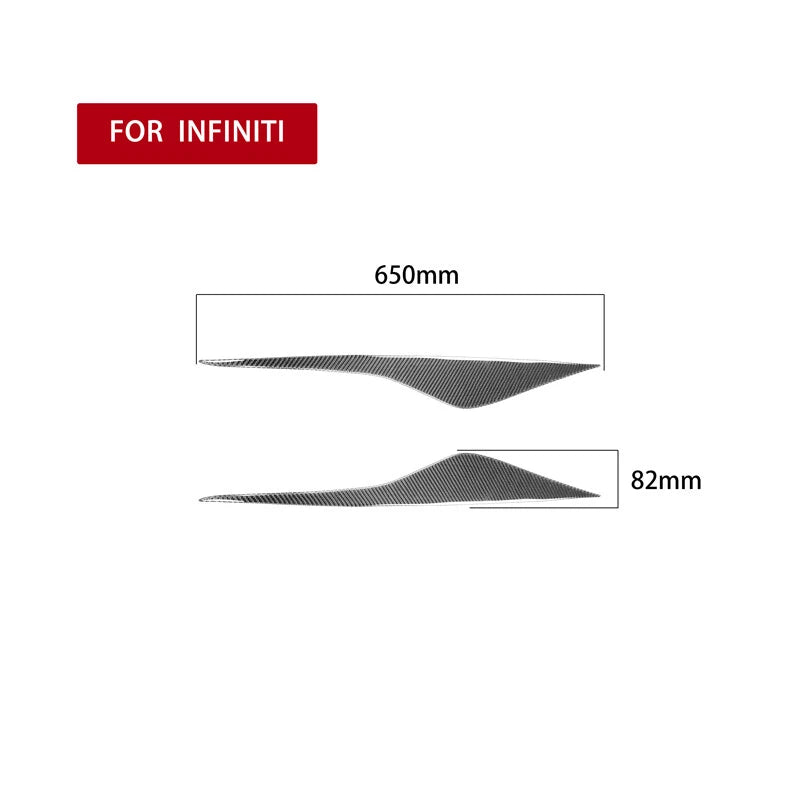 Carbon Fiber Headlight Eye Lid Cover EyebrowsTrim fit For Mondeo MK4 2007-2013