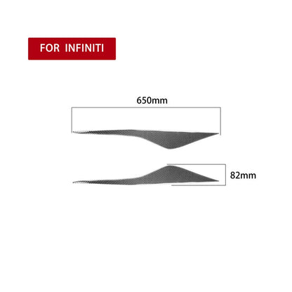 Carbon Fiber Headlight Eye Lid Cover EyebrowsTrim fit For Mondeo MK4 2007-2013