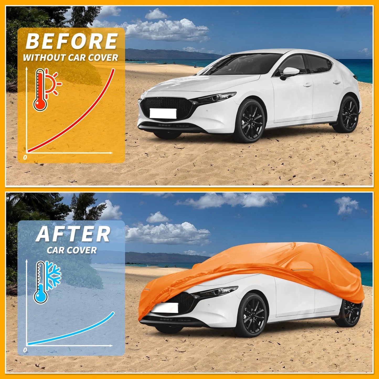 Waterproof All Weather Car Cover for Mazda 3