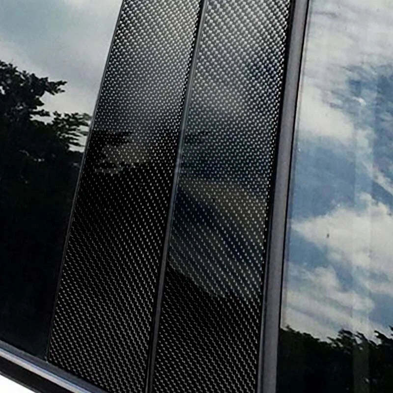 Carbon Fiber Door B Pillar Sticker Trim fit For BMW 320i 325i 330i 1998-2005