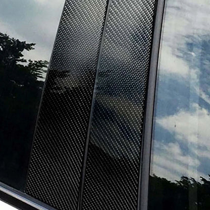 Carbon Fiber Door B Pillar Sticker Trim fit For BMW 320i 325i 330i 1998-2005