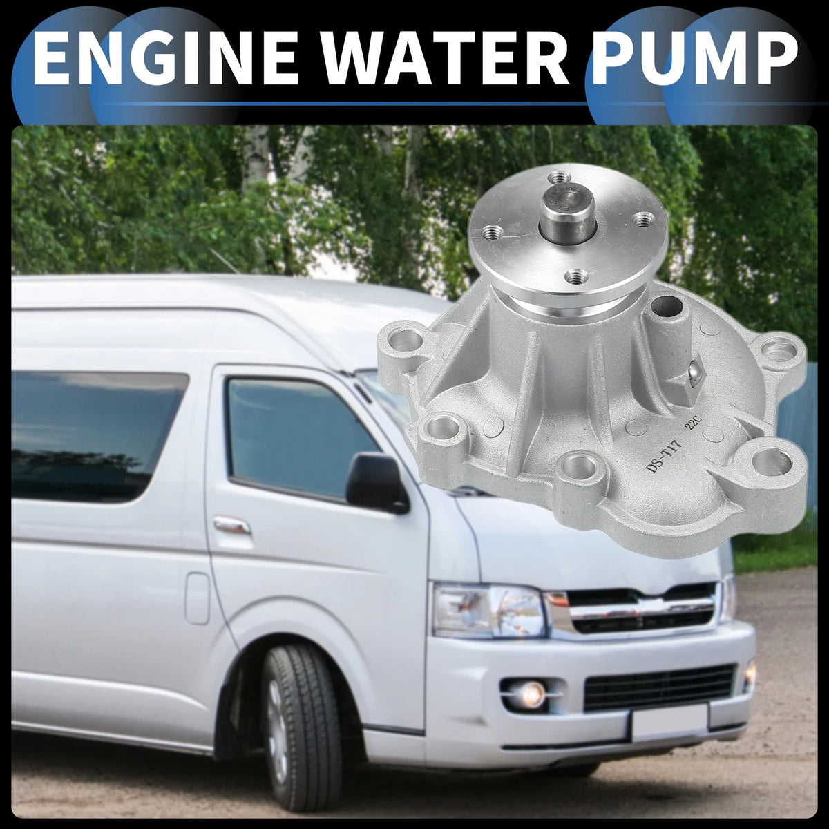 Water Pump for Toyota Van with Gasket Screws (1984–1989)