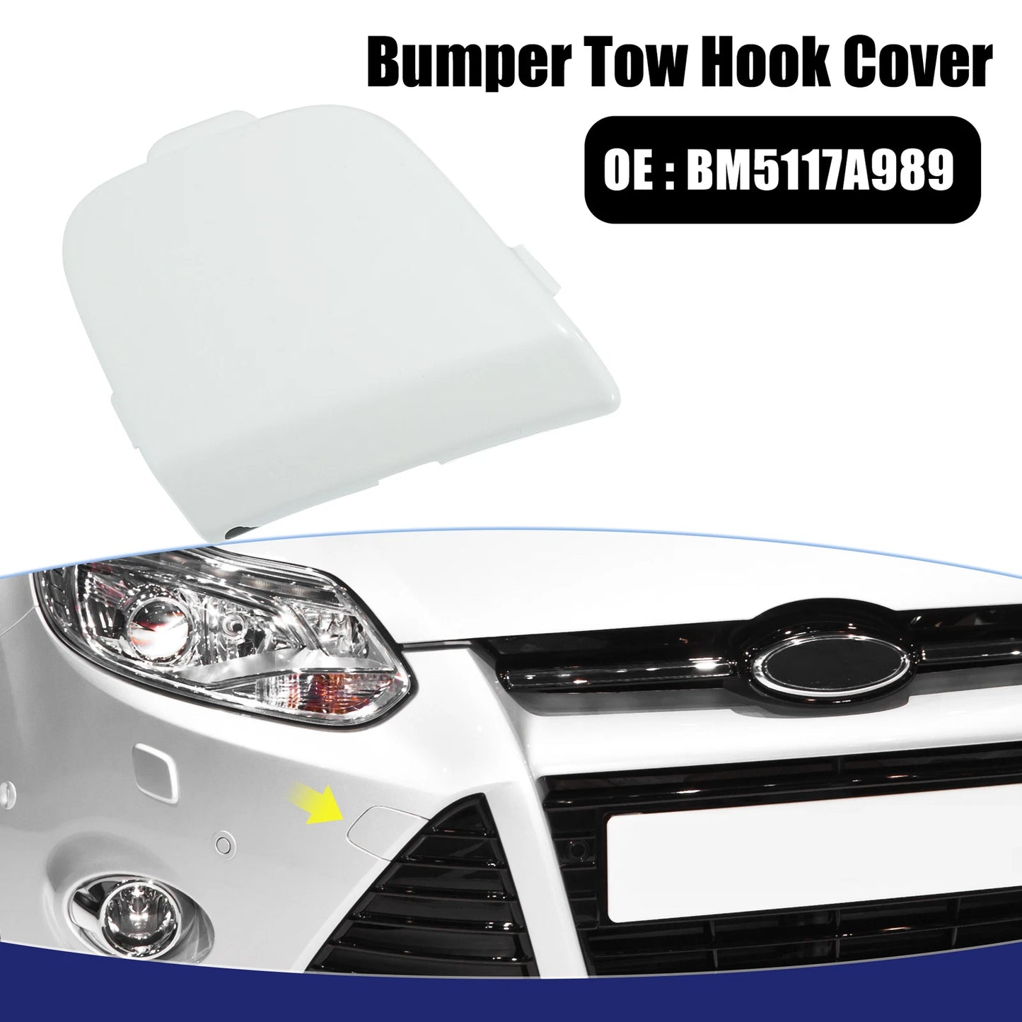 Front Bumper Tow Hook Eye Lid Cover for Ford Focus MK3 (2012-2014)