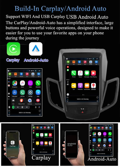 9.7" Vertical Stereo for 2009-2016 Ford Fiesta - NAVI, Carplay, Android Auto