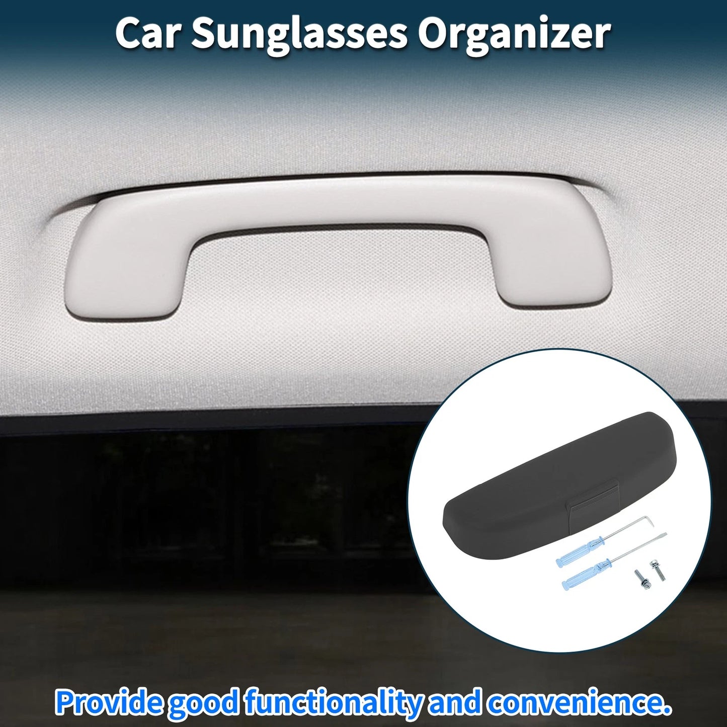 Sunglasses Case for Mitsubishi Lancer Eyeglasses Holder Storage Box Black