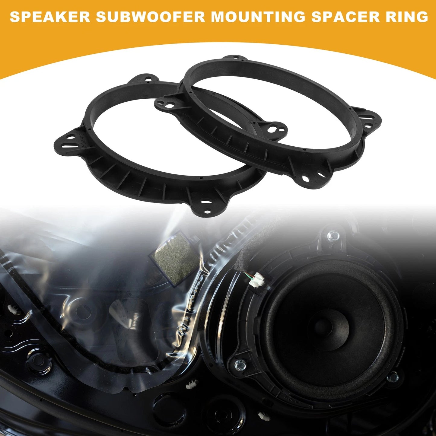 Vehicle Speaker Spacer Ring 6x9 to 6.5 Tweeter Adaptor 2 x for Toyota