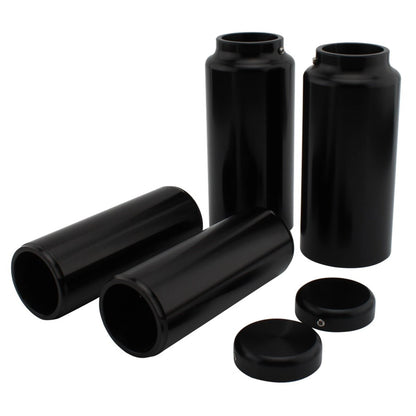 6 x Black Front Fork Boot Slider Shock Covers for Harley Street Bob (2018-2022)