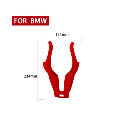 1x Red Leather Steering Wheel Cover Trim for BMW F20 F22 F30 F32 F10 F15 (2011-2020)