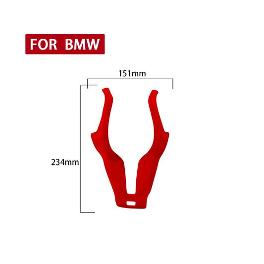 1x Red Leather Steering Wheel Cover Trim for BMW F20 F22 F30 F32 F10 F15 (2011-2020)