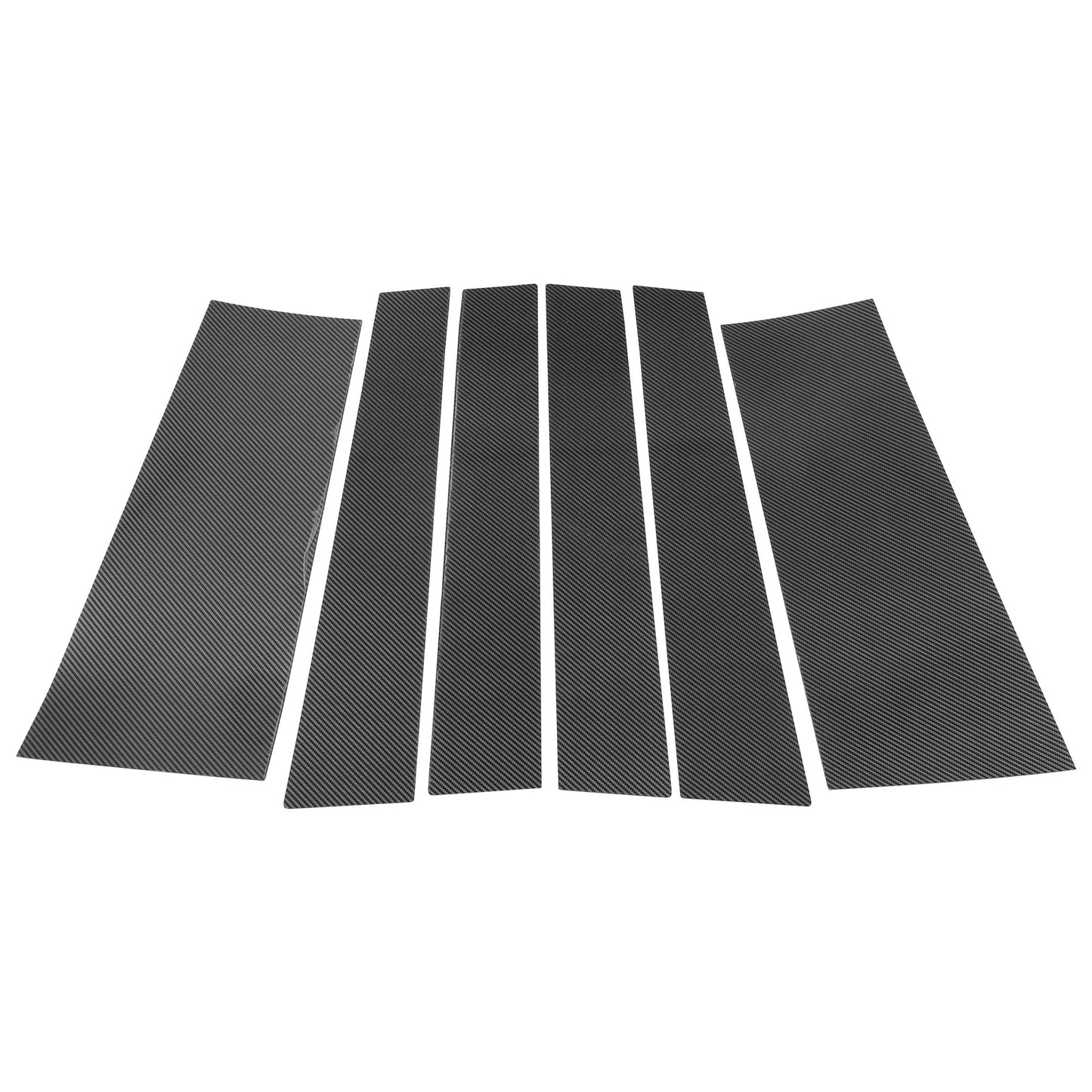 6 Pcs Door Pillar Window Trim for Chrysler Pacifica Carbon Fiber Black