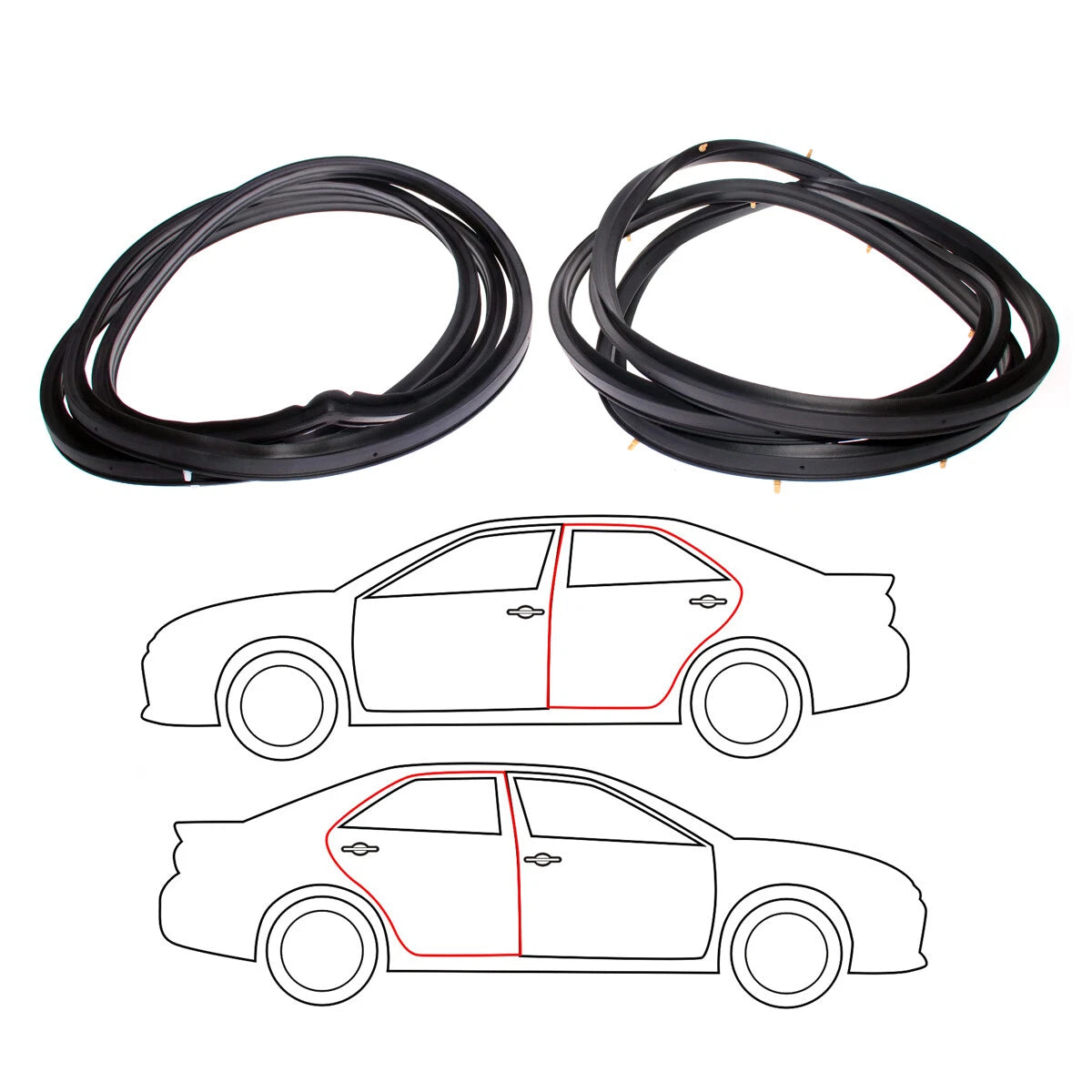 Door Weatherstrip Set for Daihatsu Mira Hatchback L80 Cuore Handi Miracab