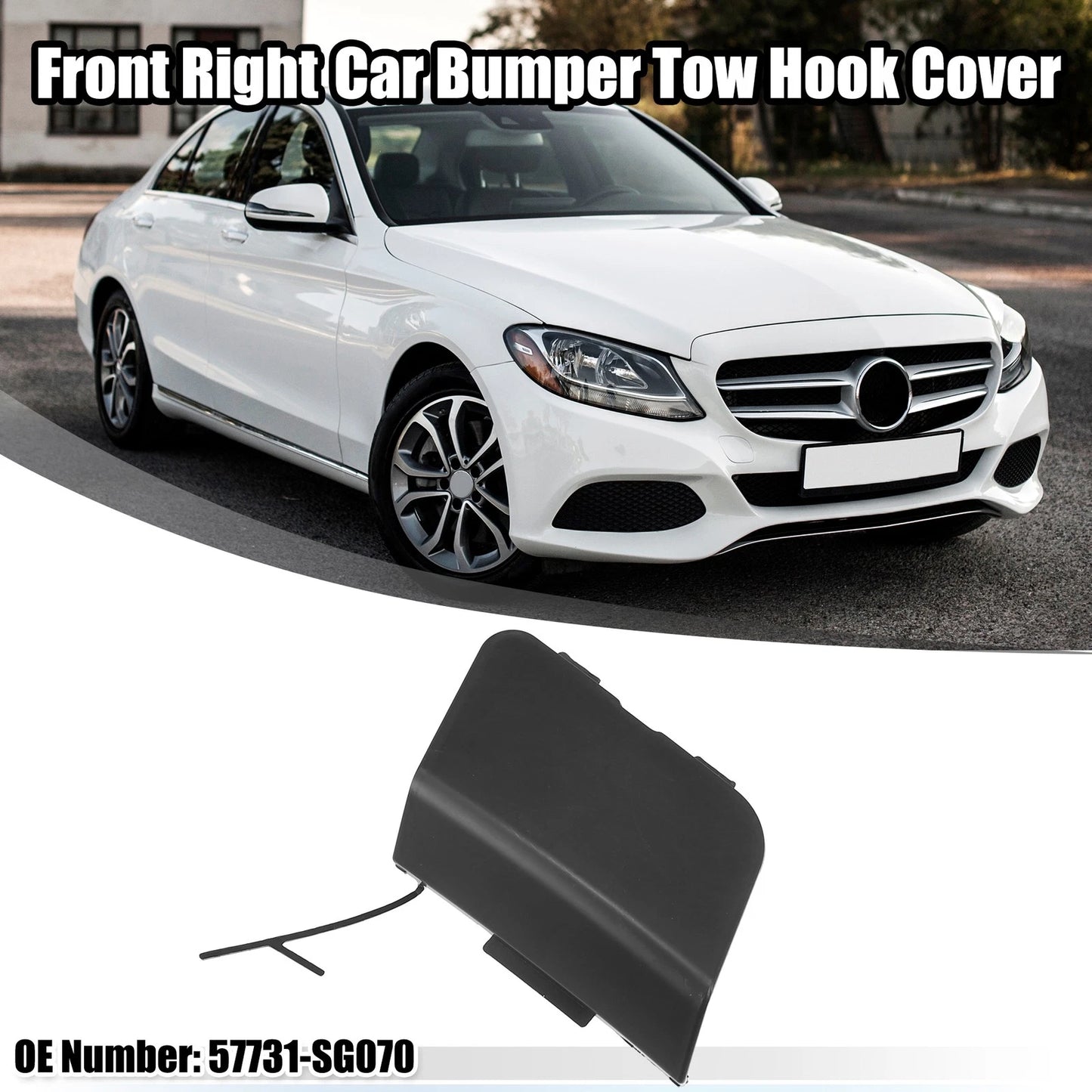 Front Right Tow Hook Cover for Subaru Forester (2014-2018) Black