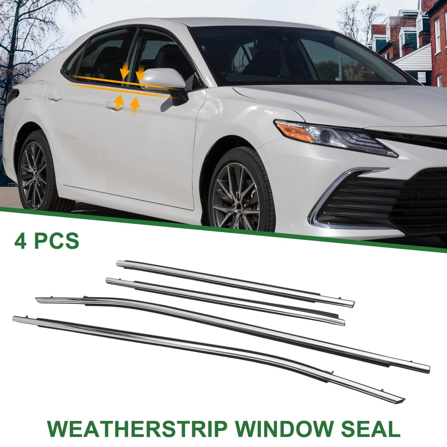 Weatherstrip Window Seal 4pcs for Toyota Camry (2018–2018)