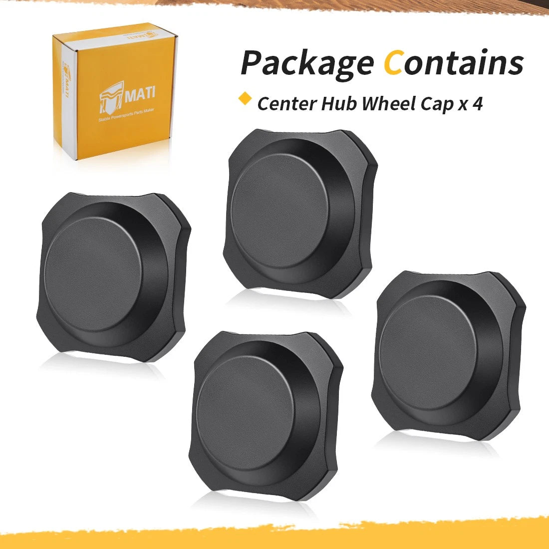 4 x Center Hub Wheel Rim Caps for Polaris RZR XP 1000/RZR XP 4 1000 (2024–2025)