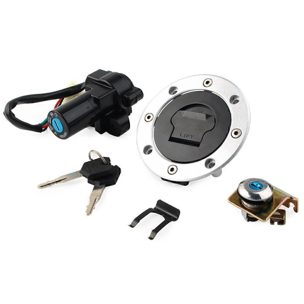Ignition Switch Fuel Gas Cap Cover Seat Lock Key Set for Suzuki GS500 (2001-2012)