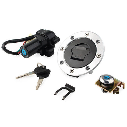 Ignition Switch Fuel Gas Cap Cover Seat Lock Key Set for Suzuki GS500 (2001-2012)