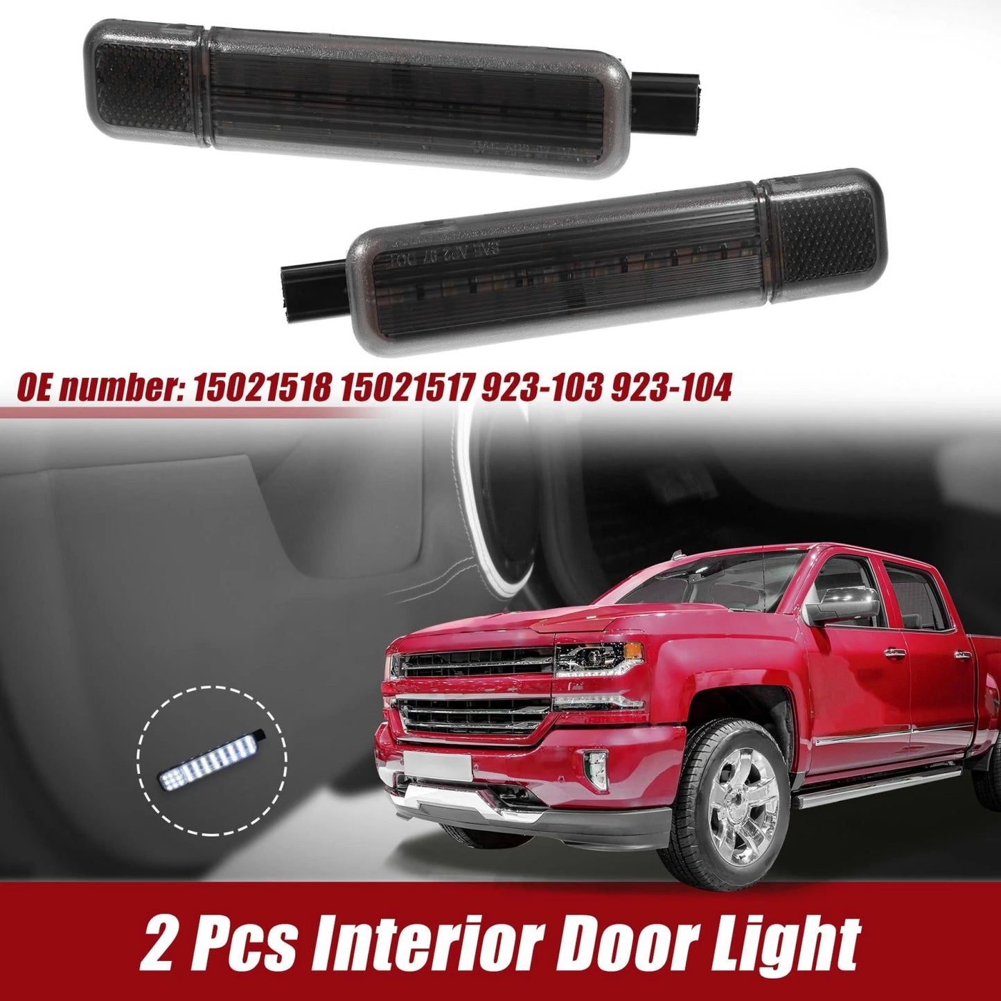 Interior Door Panel Courtesy White Light for Chevy Silverado 1500