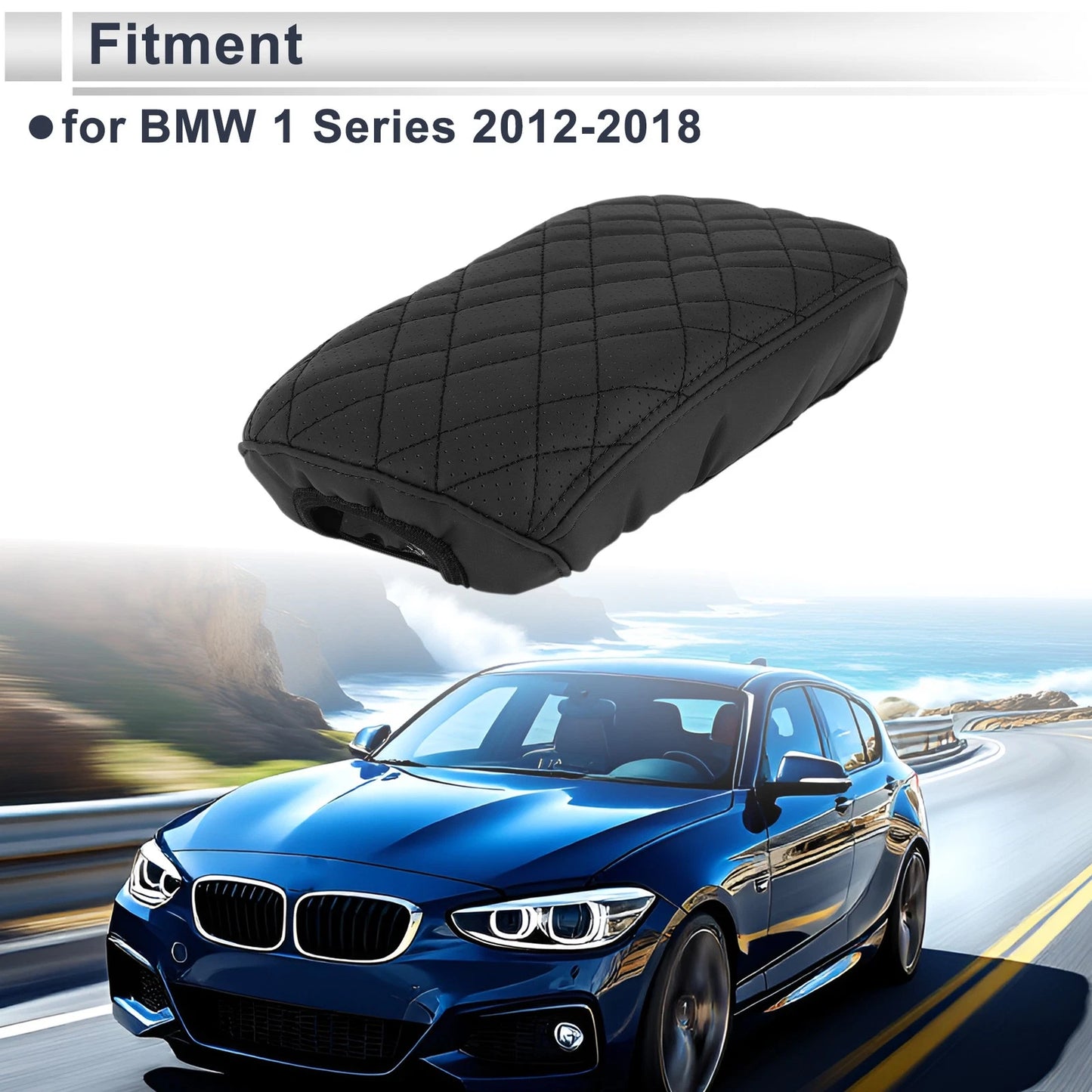 Center Console Cover for BMW 1 Series Black (2012-2018)