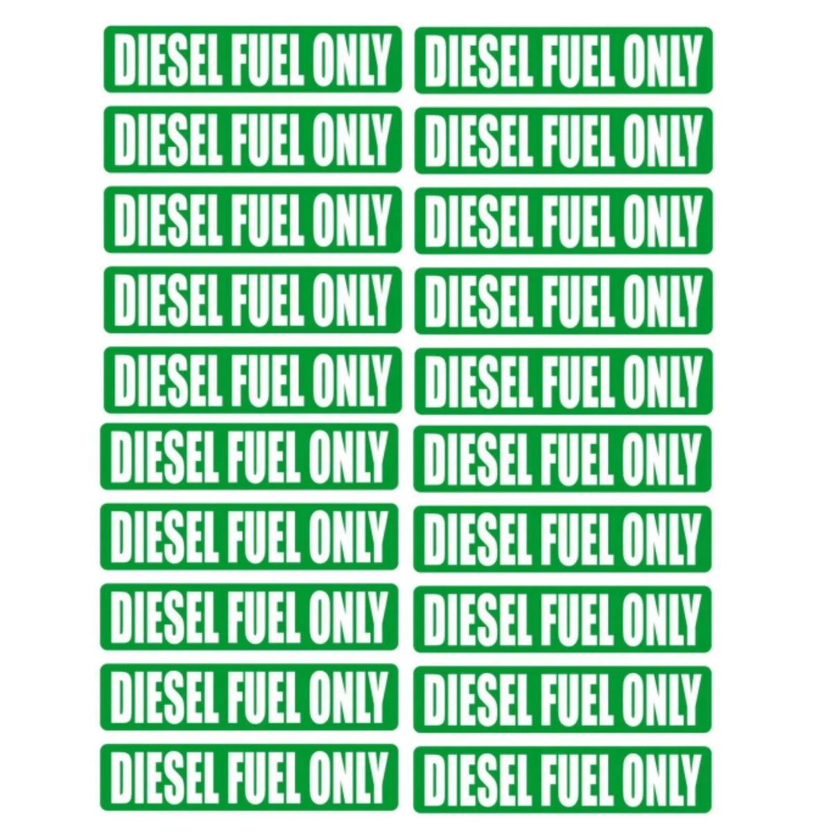 Diesel Fuel Only Sticker Decal for Boat, PWC, Jet Ski, Marine Fuel Tanks