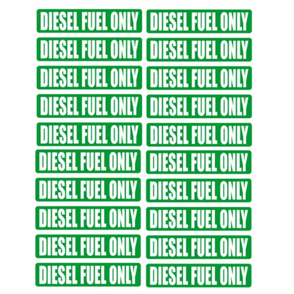 Diesel Fuel Only Sticker Decal for Boat, PWC, Jet Ski, Marine Fuel Tanks