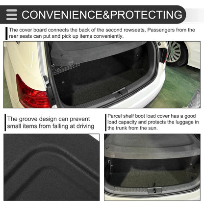 Rear Parcel Shelf Boot Load Cover for Ford Focus (2012-2018) Black