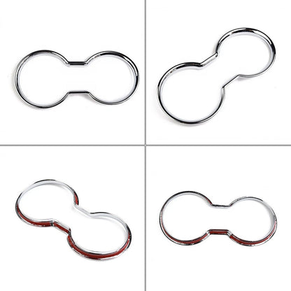Cup Holder Trim / Silver Water / Chrome Cover Decoration for All Models (2011–2018)