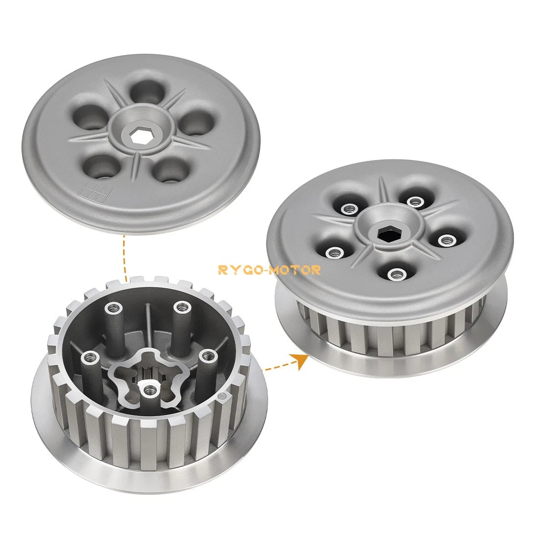 Clutch Basket Pressure Plate Center Hub Gasket Kit for Yamaha Blaster YFS200
