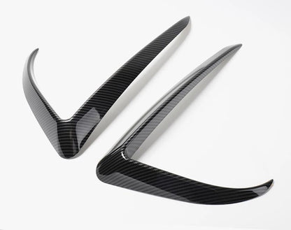 2 x Carbon Fiber Fog Light Eyebrow Covers for Tesla Model 3 (2017-2023)