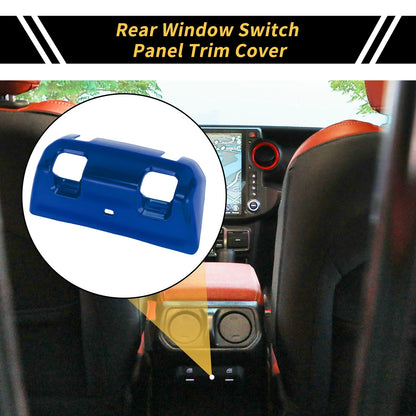 Rear Window Switch Panel Trim Cover for Jeep Wrangler JL JLU (2018-2024) Blue