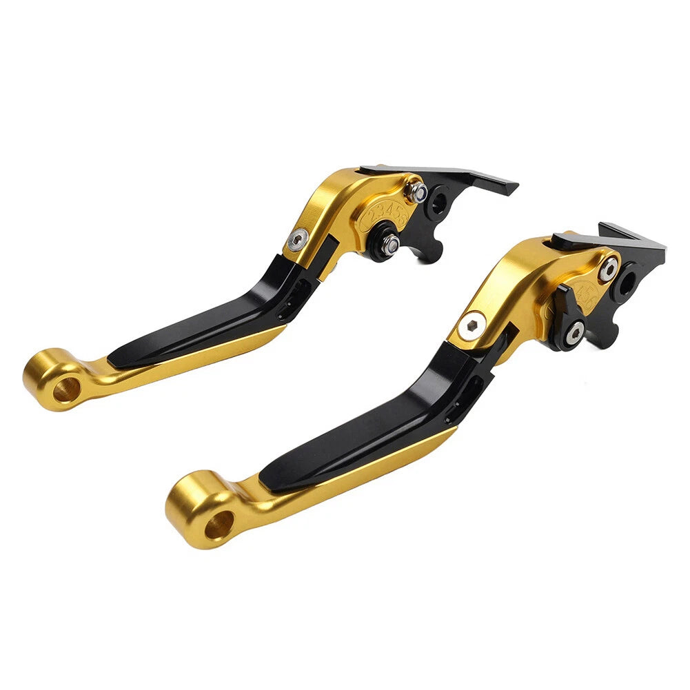 CNC Gold Extendable Brake Clutch Levers for Kawasaki Z900RS, ZX636, ZX6R (18-22)
