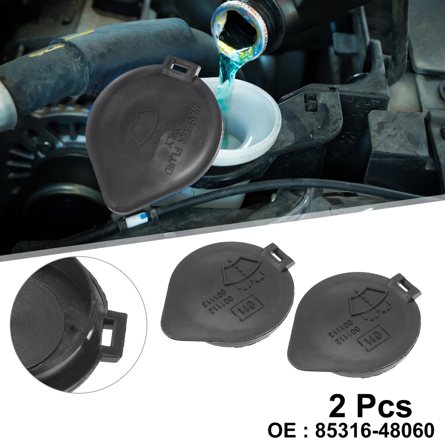 2 x Windscreen Washer Fluid Reservoir Cap for Toyota Lexus