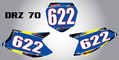Custom Number Plate Graphics for Suzuki DRZ