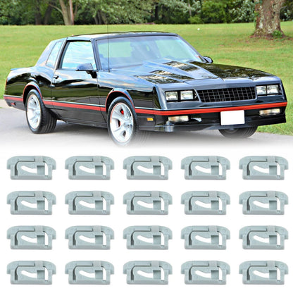 20x Windshield & Rear Window Trim Molding Clips for G-Body (1978–1988)